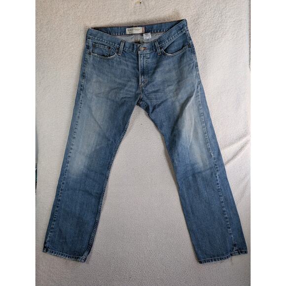 Vintage Levis 514 Jeans Mens 36x32 Blue Straight Fit Stretch 5 Pocket Faded - Picture 1 of 16